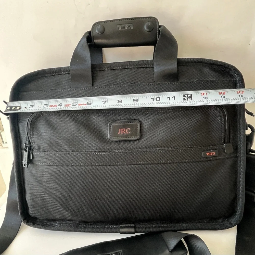 Tumi Laptop Shoulder Bag Black Ballistic Nylon Carry On Briefcase Shoulder Strap